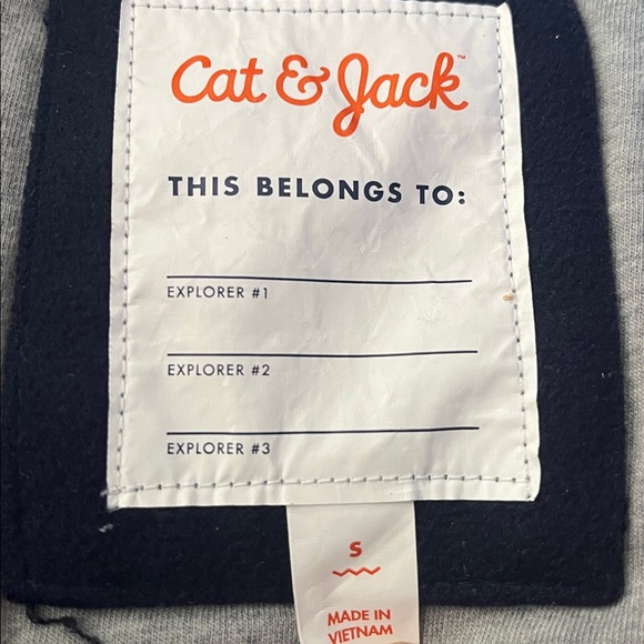 NWOT Kids Cat & Jack Unisex Navy Pea Coat with Tan Toggles - Size Small/6 - Picture 2 of 2